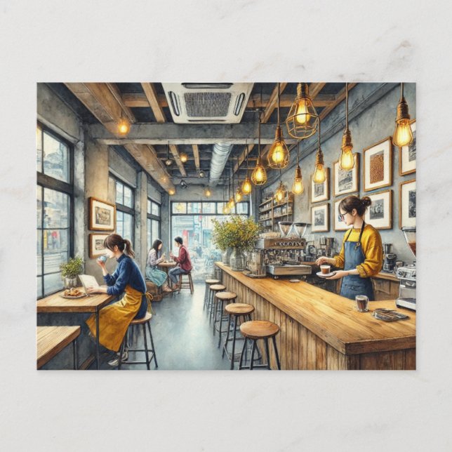 Carte Postale Café à Osaka (Devant)