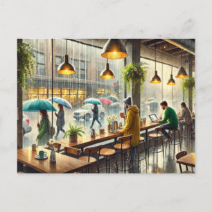 Carte Postale Café à Rainy Seattle