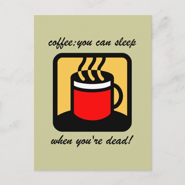 Carte Postale Café amusant (Devant)
