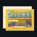 Carte Postale Café, Arles, Provence<br><div class="desc">Ce café est un arrêt photo populaire pour la plupart des touristes à Arles en Provence,  France. C'est là que Vincent Van Gogh a peint son tableau Café Terrace At Night.</div>