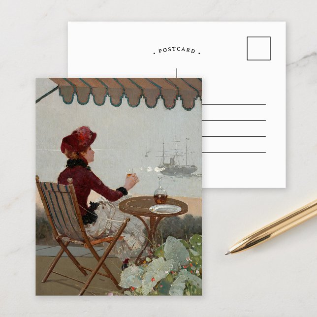 Carte Postale Café au bord de la mer | Jean Béraud (Créateur téléchargé)