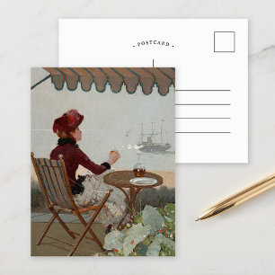 Carte Postale Café au bord de la mer   Jean Béraud