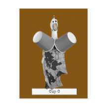 Carte postale Café au poulet en caoutchouc cool