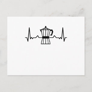 Carte Postale Café Battement de cœur cadeaux de caféine
