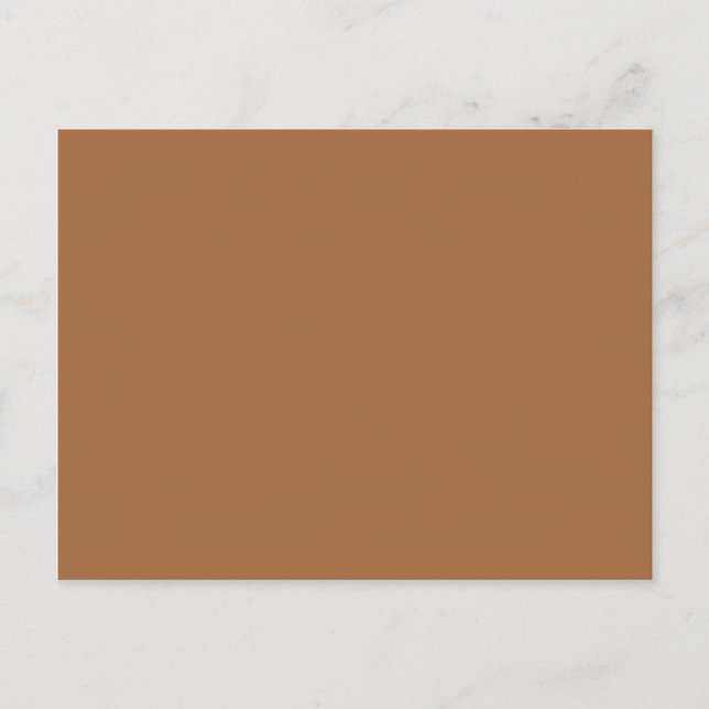 Carte Postale Café Beige Sable Foncé Caramel Brown Couleur seule (Devant)