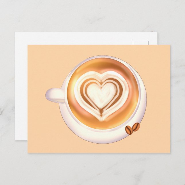 Carte Postale Café Cappuccino (Devant / Derrière)