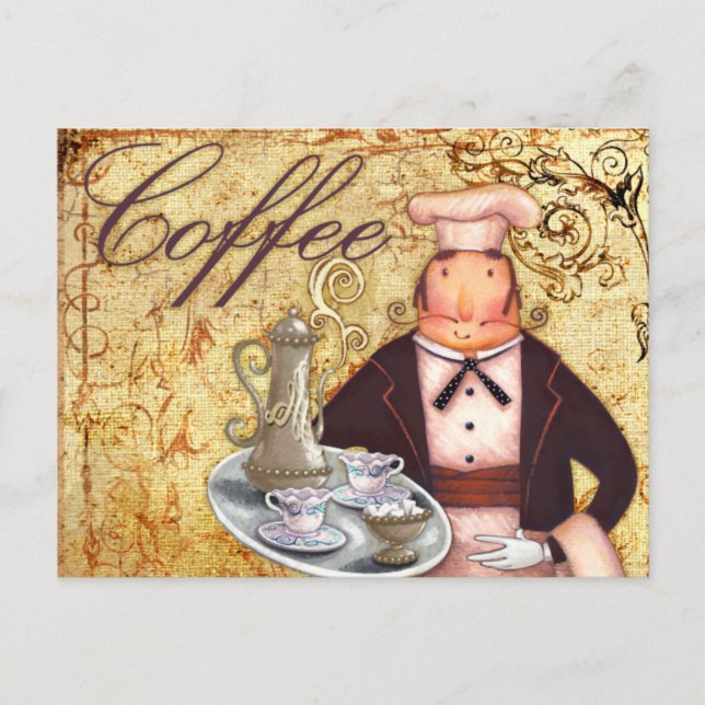 Carte Postale Café Chef (Devant)