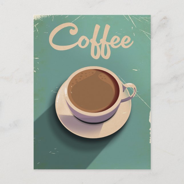 Carte Postale Café commercial Vintage (Devant)