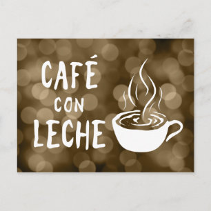 Carte Postale café con leche bokeh