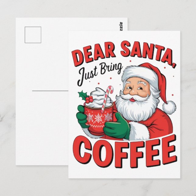 Carte Postale Café de Noël 2025 : Goûtez la Saison (Devant / Derrière)