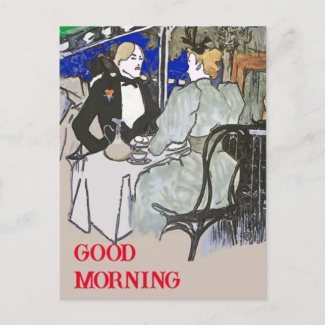Carte Postale Café du Monde Vintage Style Postcard (Devant)