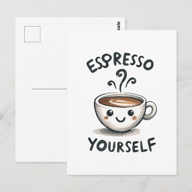 Carte Postale Café Espresso Yourself (Devant / Derrière)