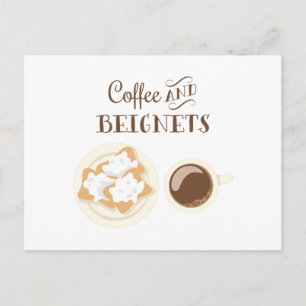 Carte Postale Café et beignets