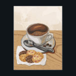 Carte Postale Café et biscuits<br><div class="desc">Café et biscuits</div>