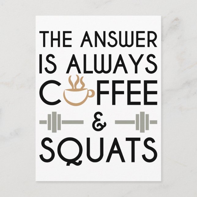 Carte Postale Café et squats 2 (Devant)