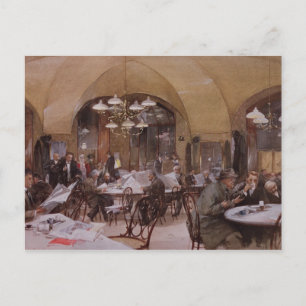 Carte Postale Cafe Griensteidl, Vienne, 1890
