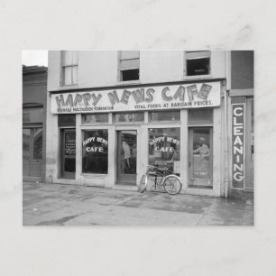 Carte Postale Cafe Happy News, 1938