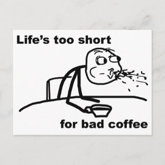 Carte Postale Café incorrect