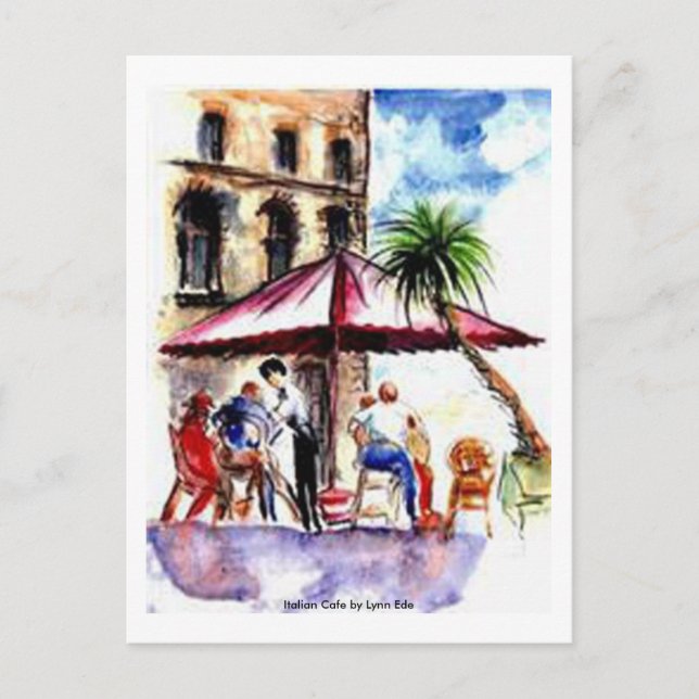 Carte postale - Café italien (Devant)