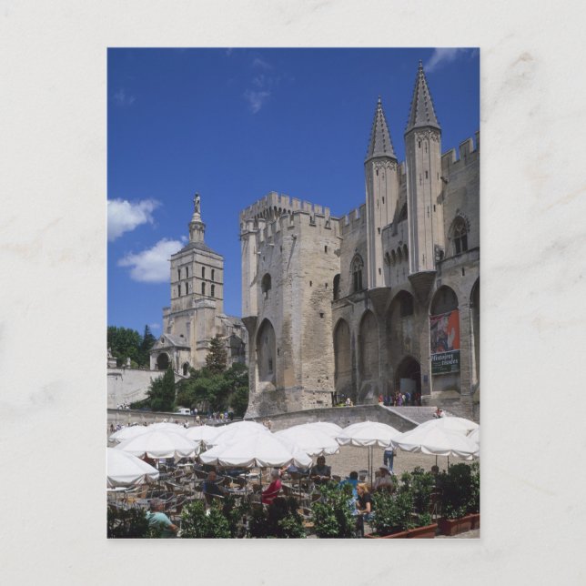 Carte Postale Café, Le Palais des Papes, Avignon, Vaucluse, (Devant)