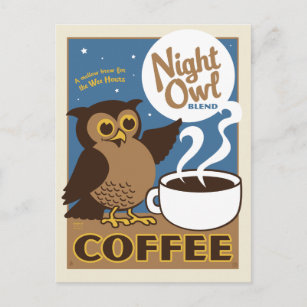 Carte Postale Café Night Owl