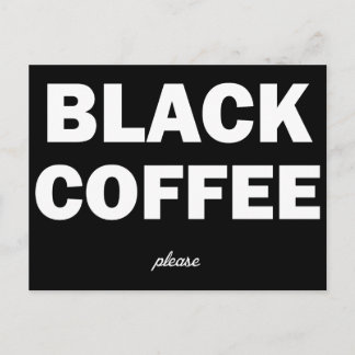 Carte Postale Café noir s'il vous plaît