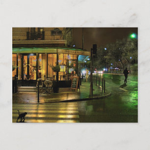 Carte Postale Café Paris la nuit
