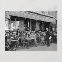 Carte Postale Caf Paris noir et blanc Zazzle.fr