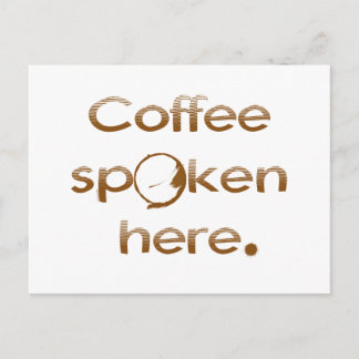 Carte Postale Café Parlé Ici