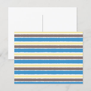 Carte Postale Café Popcorn Beurré Brun Sonic Rayures Bleues