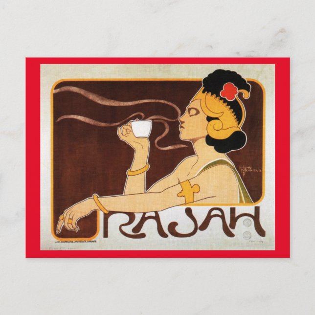 Carte Postale Café, Publicité Vintage (Devant)