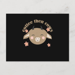 Carte Postale Café Puis Vaches