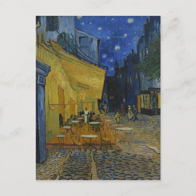 Carte Postale Café Terrasse à la nuit par Vincent van Gogh (Devant)