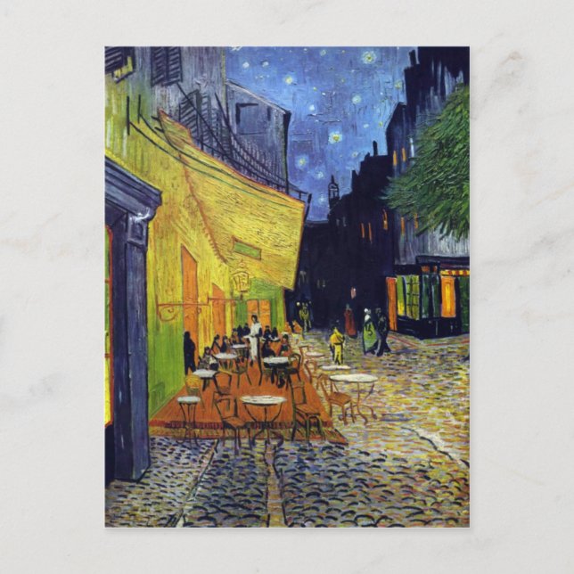Carte Postale Café Terrasse à la nuit par Vincent van Gogh 1888 (Devant)
