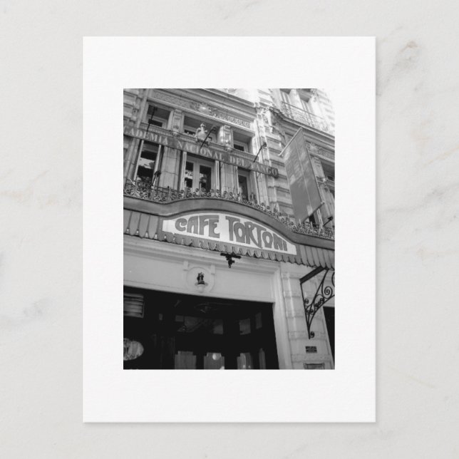 Carte Postale Café Tortoni et Tango (Devant)