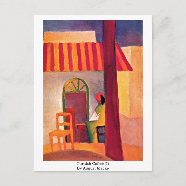 Carte Postale Café Turc (I) D'Août Macke (Devant)