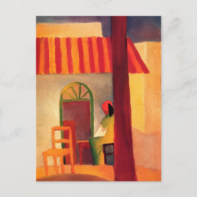 Carte Postale Café turc par August Macke (1914) (Devant)