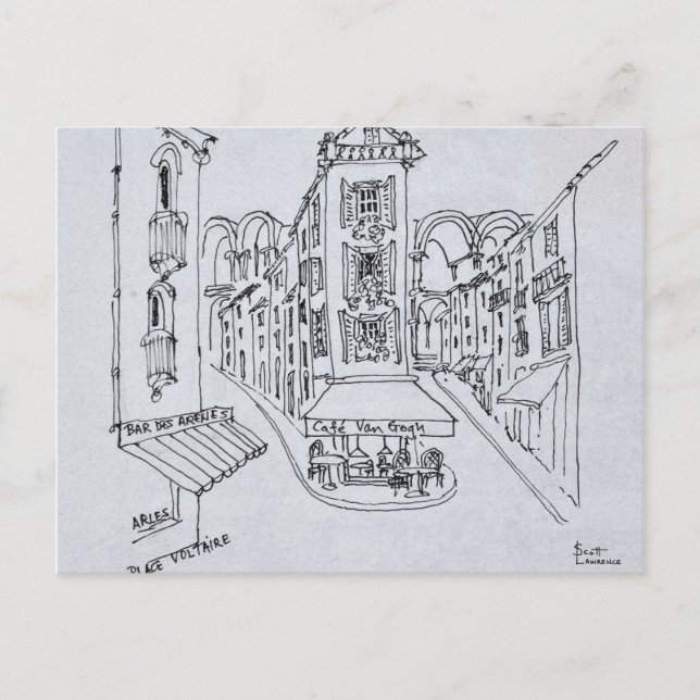 Carte Postale Cafe Van Gogh, Place Voltaire, Arles, France (Devant)