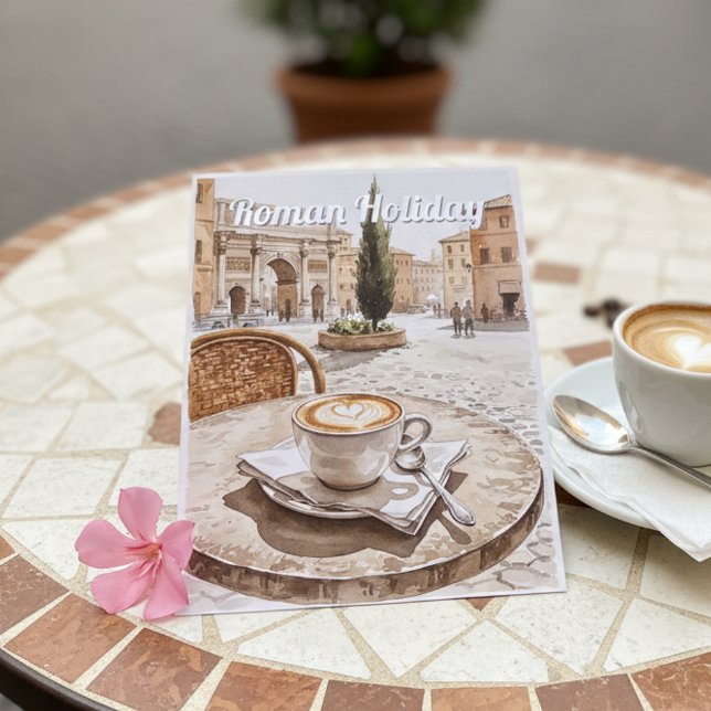 Carte Postale Café Vue Roman Holiday (Créateur téléchargé)