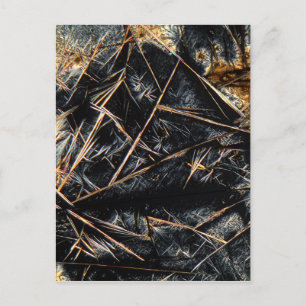 Carte Postale Caféine au microscope