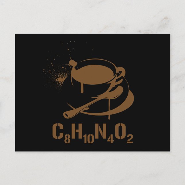 Carte Postale Caféine C8H10N4O2 (Devant)