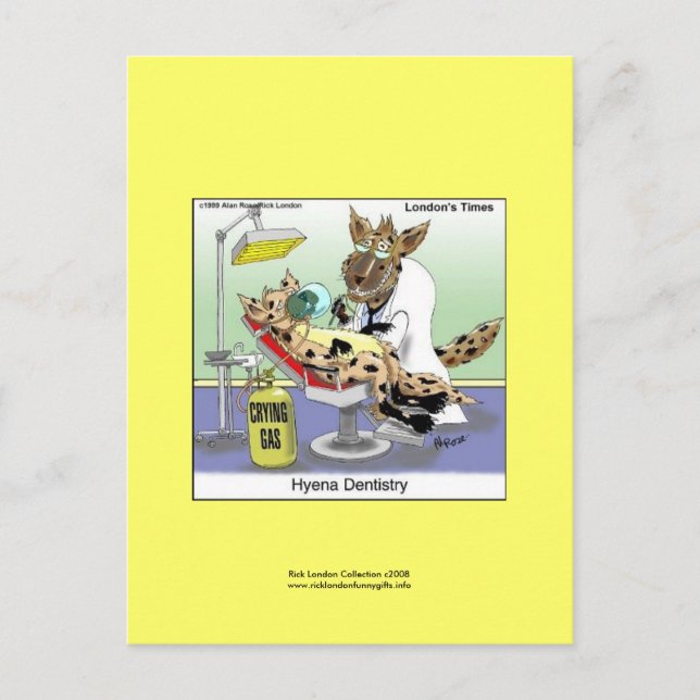 Carte Postale cafepress dentistry hyena, Rick London.. (Devant)