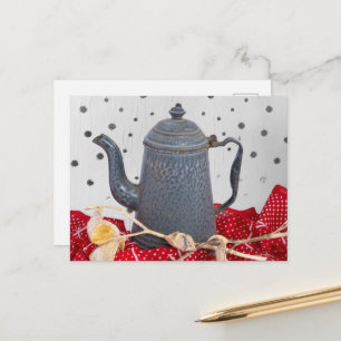 Carte Postale Cafetière en grès émaillé ancien 