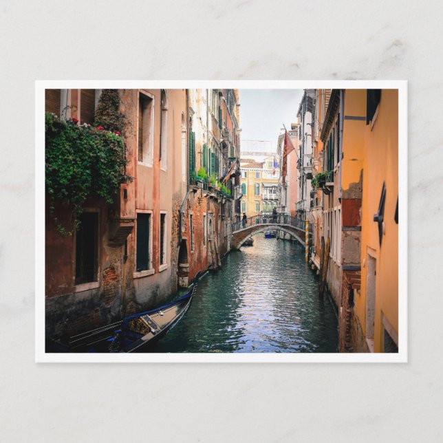 Carte Postale Cagliari Sardinia Italian Village Canal Houses (Devant)