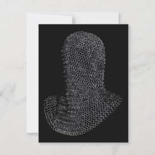 Carte Postale Cagoule de Guerrier en Cotte de Mailles
