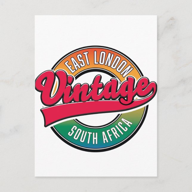 Carte Postale Cahier logo de l'est de Londres Afrique du Sud (Devant)