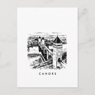 Carte Postale Cahors  Pont Valentre  Affiche Vintage Lot  Deco M