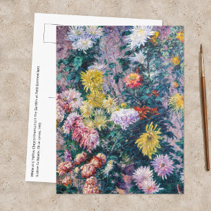 Carte Postale Caillebotte - Chrysanthèmes blancs et jaunes