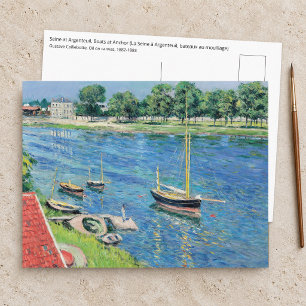 Carte Postale Caillebotte - La Seine à Argenteuil, Bateaux à l'a