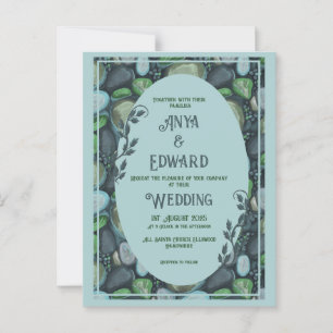 Carte Postale Cailloux d'eau - Faire-part de mariage